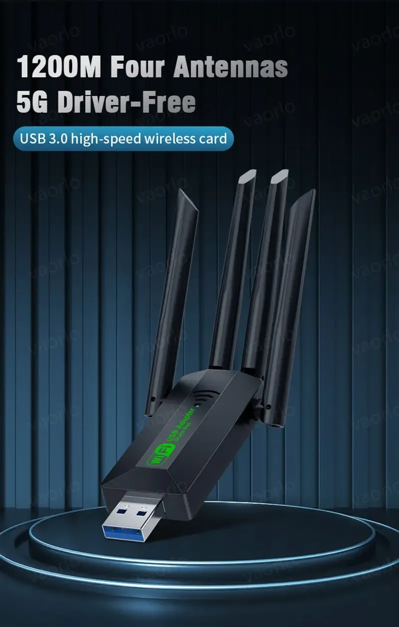 Vue détaillée de l'adaptateur USB Wi-Fi