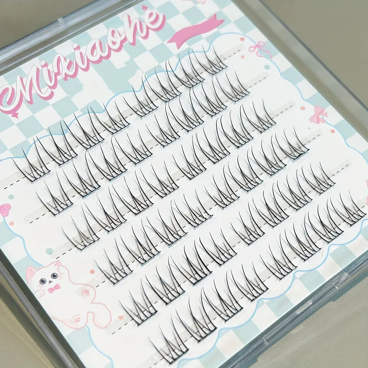 Faux cils segmentés Mixiaohe sans colle, 48 bouquets, 10-13 mm, courbure C, effet naturel et volume, idéal pour débutantes 4