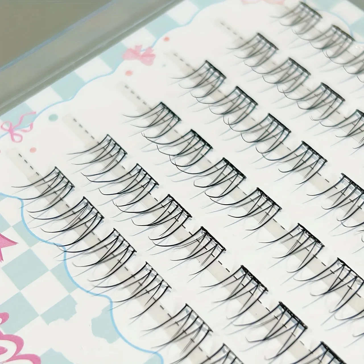 Faux cils segmentés Mixiaohe sans colle, 48 bouquets, 10-13 mm, courbure C, effet naturel et volume, idéal pour débutantes 5
