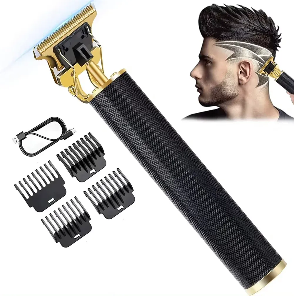 Tondeuse à cheveux électrique rechargeable Vintage T9 pour homme, rasoir professionnel de barbier 8