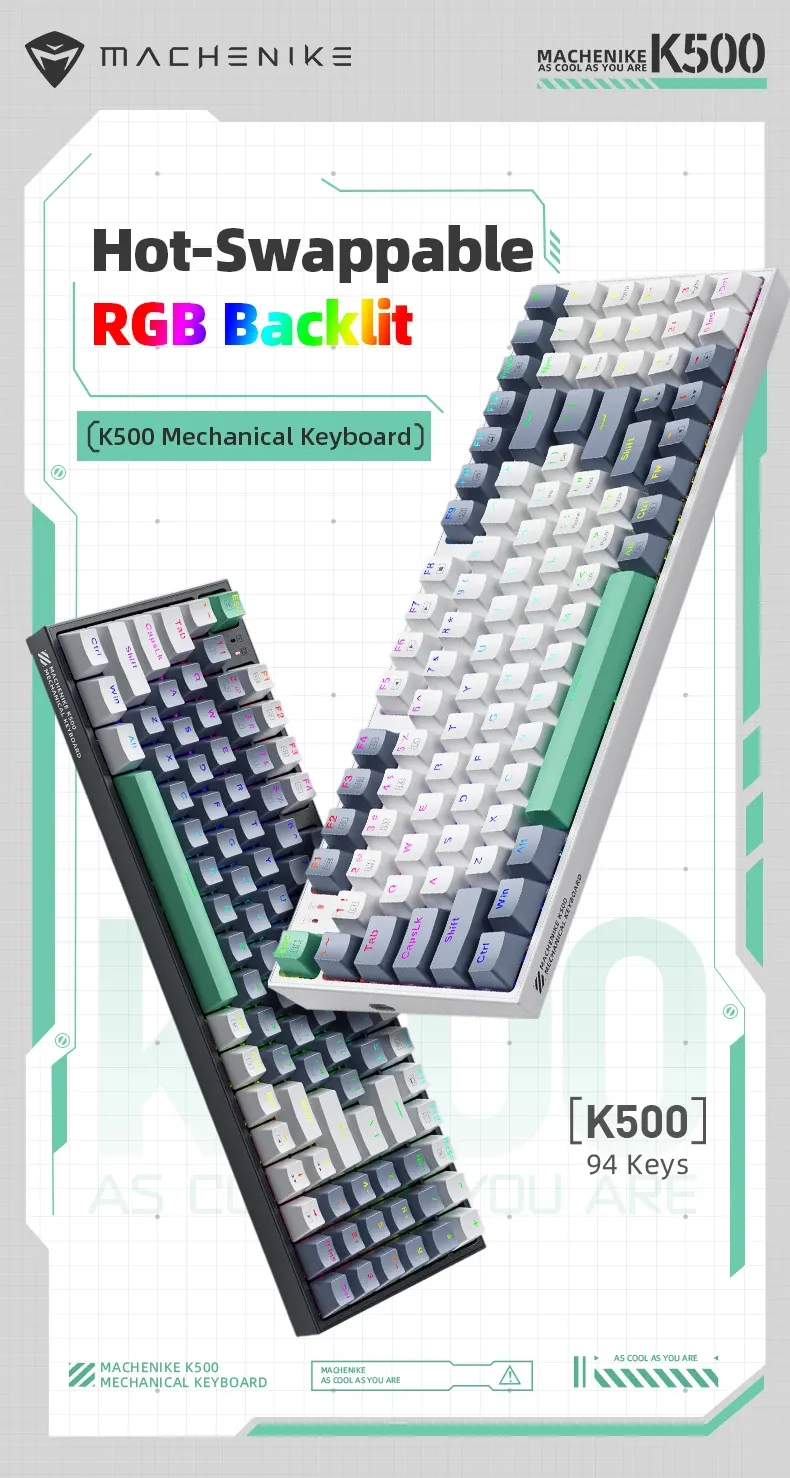 Vue d'ensemble du clavier mécanique K500-B94