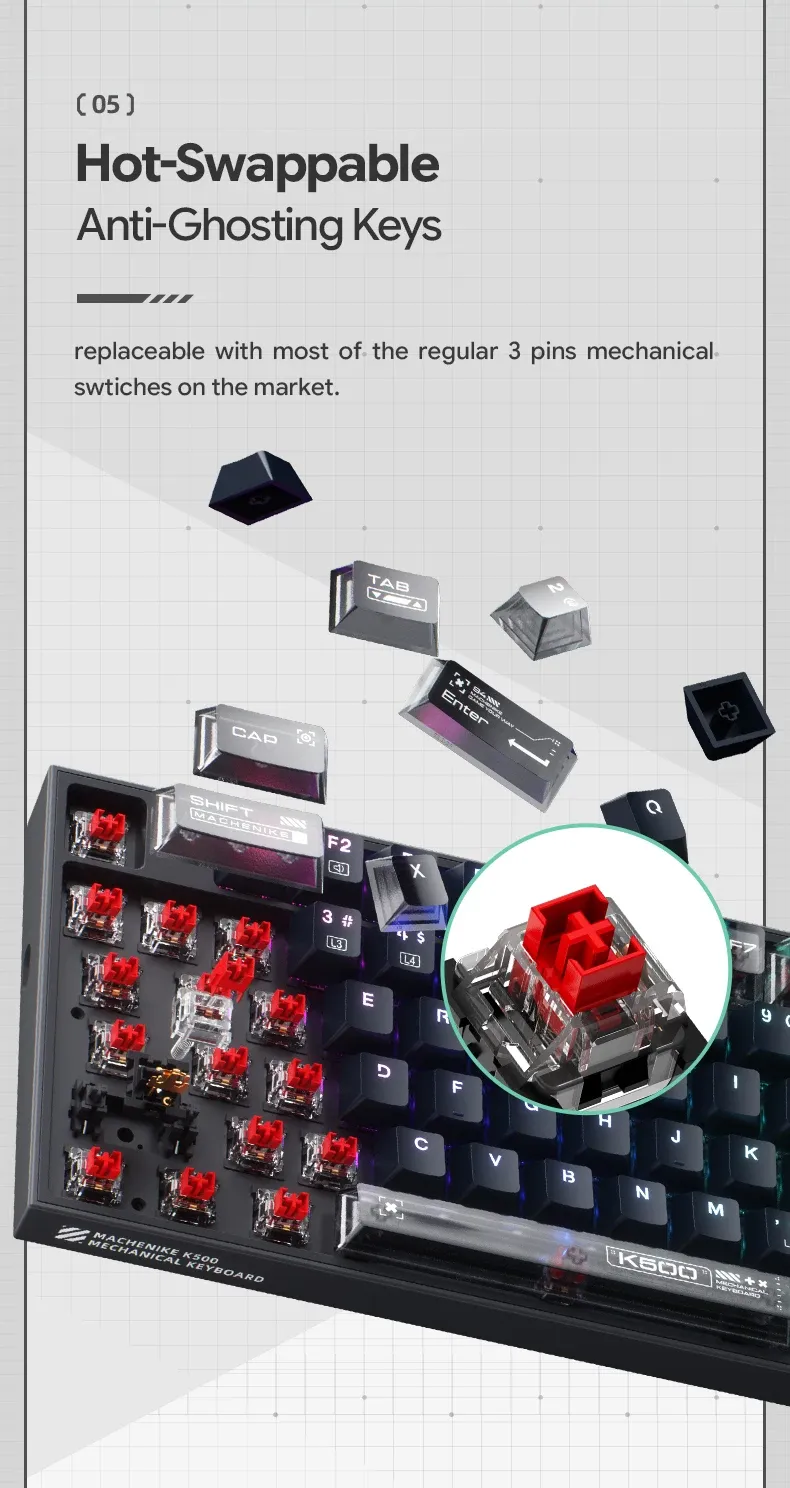 Détails du clavier K500-B94