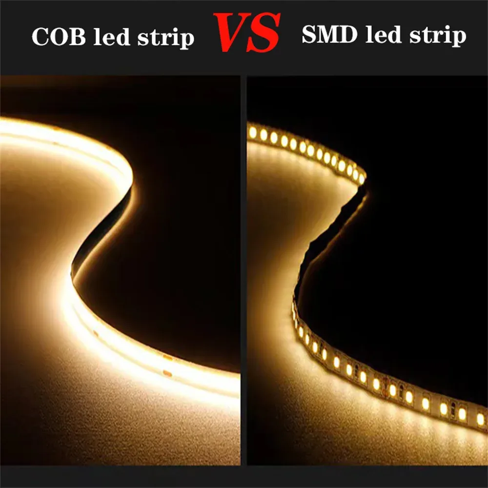 Bande lumineuse LED COB USB 5 V à variateur 3 touches, ruban flexible, blanc chaud, pour chambre, TV, miroir, rétroéclairage et éclairage d'armoire 4