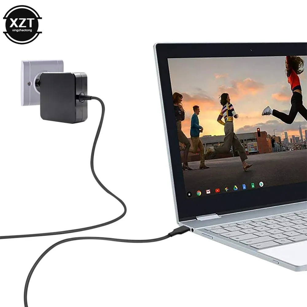 Chargeur USB-C 65 W (max 60 W / 45 W) pour ordinateur portable, adaptateur secteur compatible MacBook, ASUS ZenBook, Lenovo, Dell, Xiaomi, HP et Sony 5