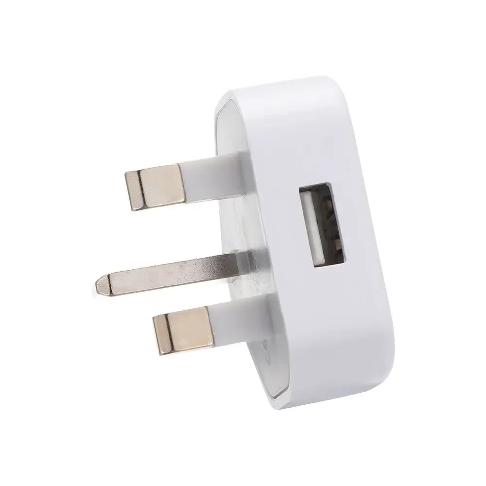 Chargeur mural USB 5 V avec fiche UK à 3 broches, adaptateur secteur 1 port pour bureau