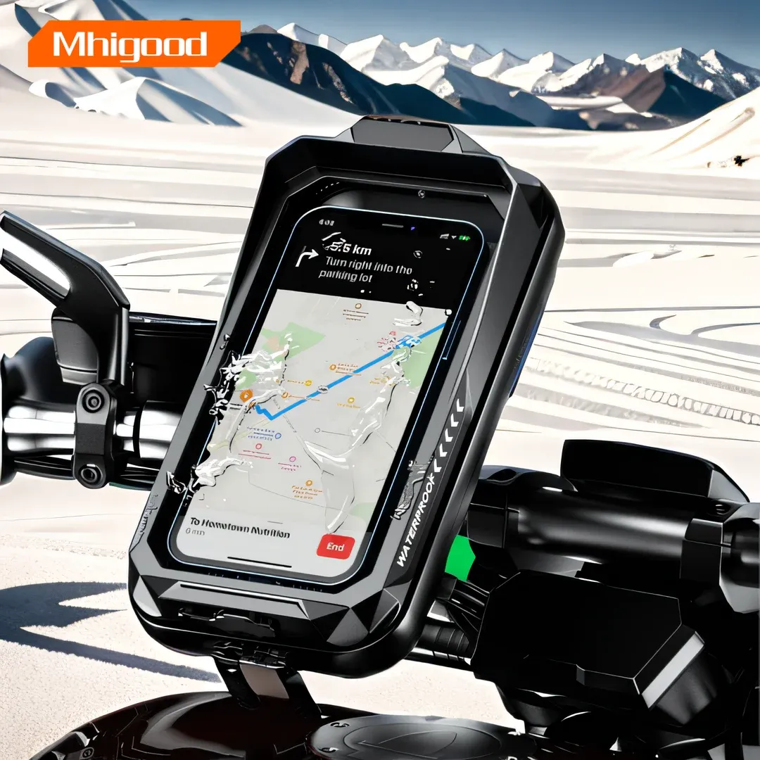 Support de téléphone étanche et réglable pour moto et vélo, fixation universelle antichute pour guidon - Image 1