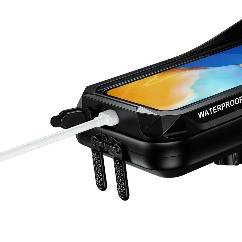 Vue détaillée du support de téléphone pour guidon