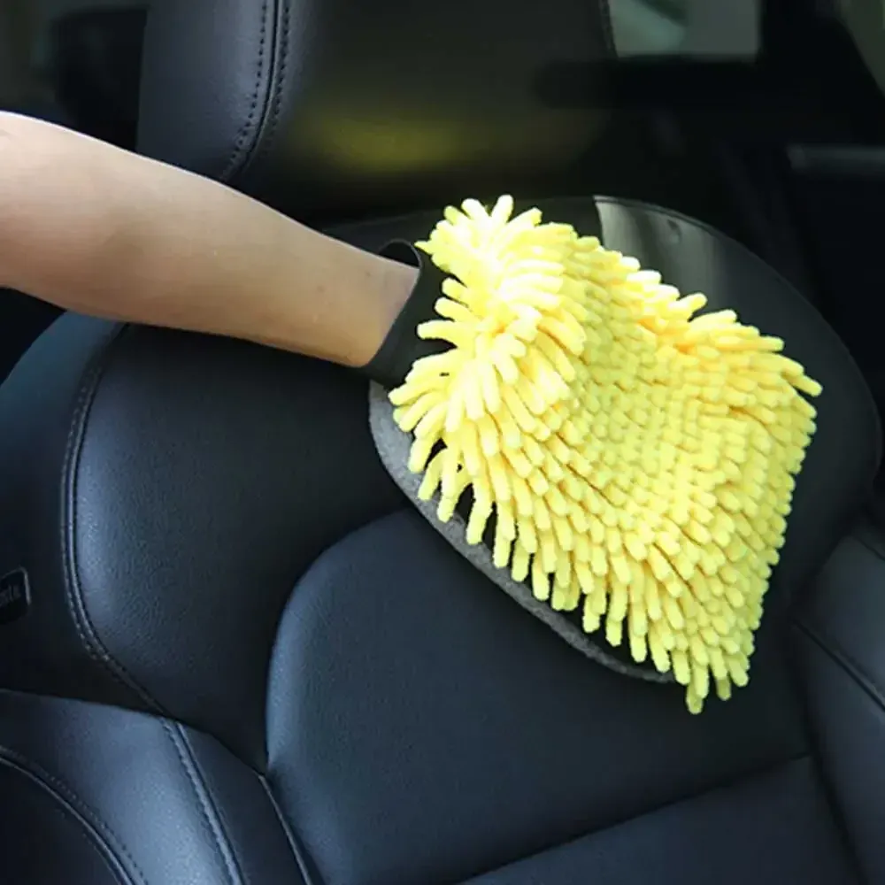 Gant de lavage pour voiture en corail, doux et anti-rayures, épais et multifonction, brosse de détail pour application de cire 2
