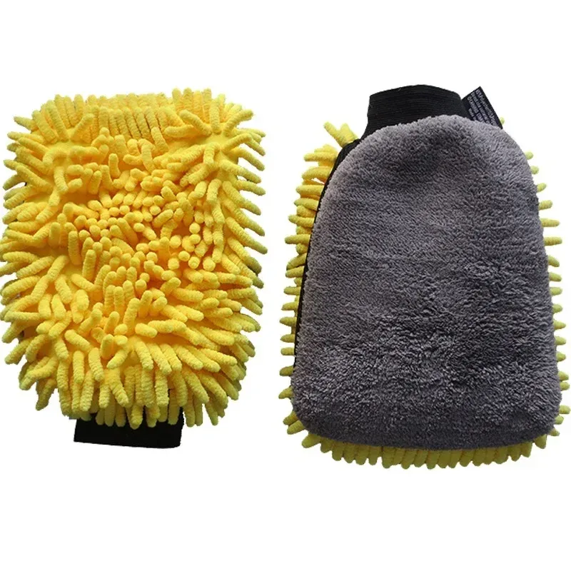Gant de lavage pour voiture en corail, doux et anti-rayures, épais et multifonction, brosse de détail pour application de cire 4