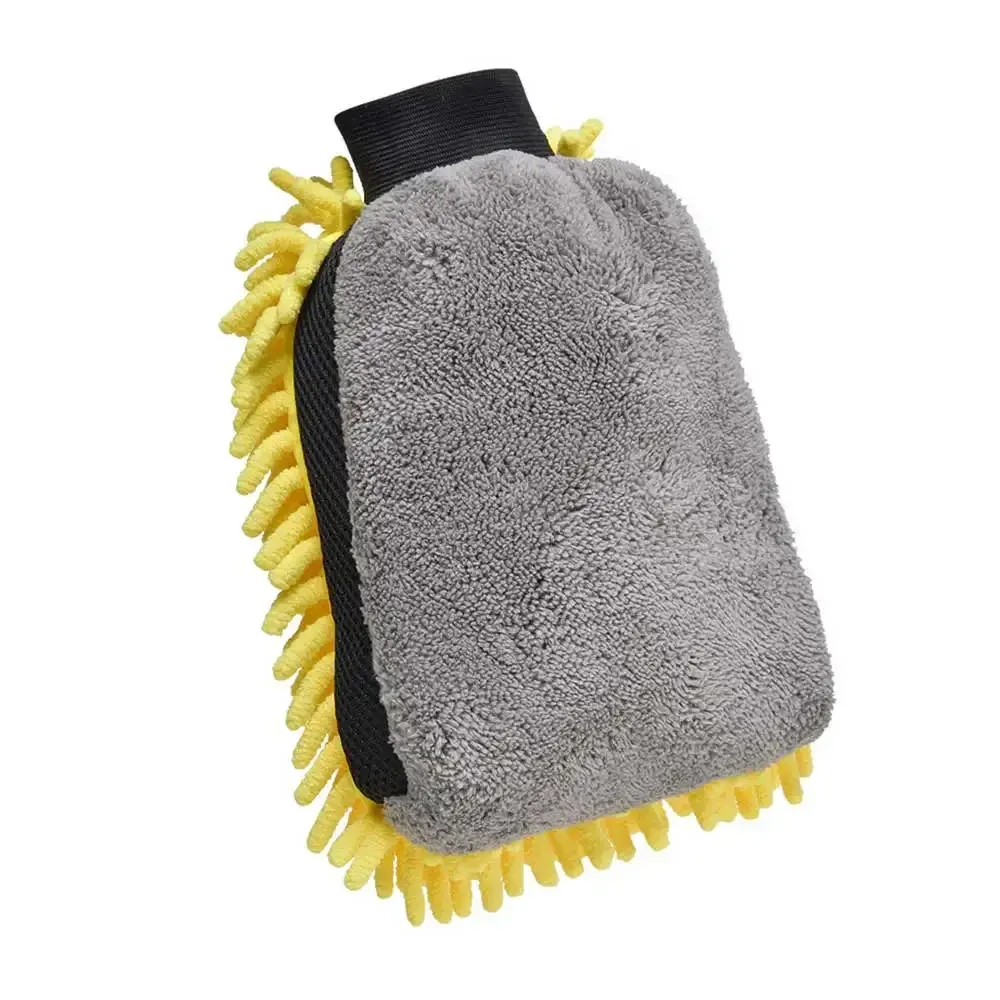 Gant de lavage pour voiture en corail, doux et anti-rayures, épais et multifonction, brosse de détail pour application de cire 5