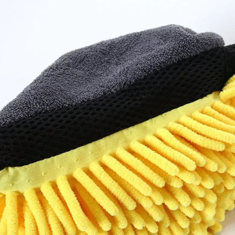 Gant de lavage pour voiture en corail, doux et anti-rayures, épais et multifonction, brosse de détail pour application de cire 6
