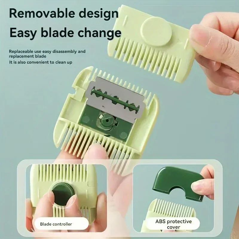 Peigne tondeuse à cheveux 2 en 1, outil multifonctionnel de coupe quotidienne facile pour tous types de cheveux 4