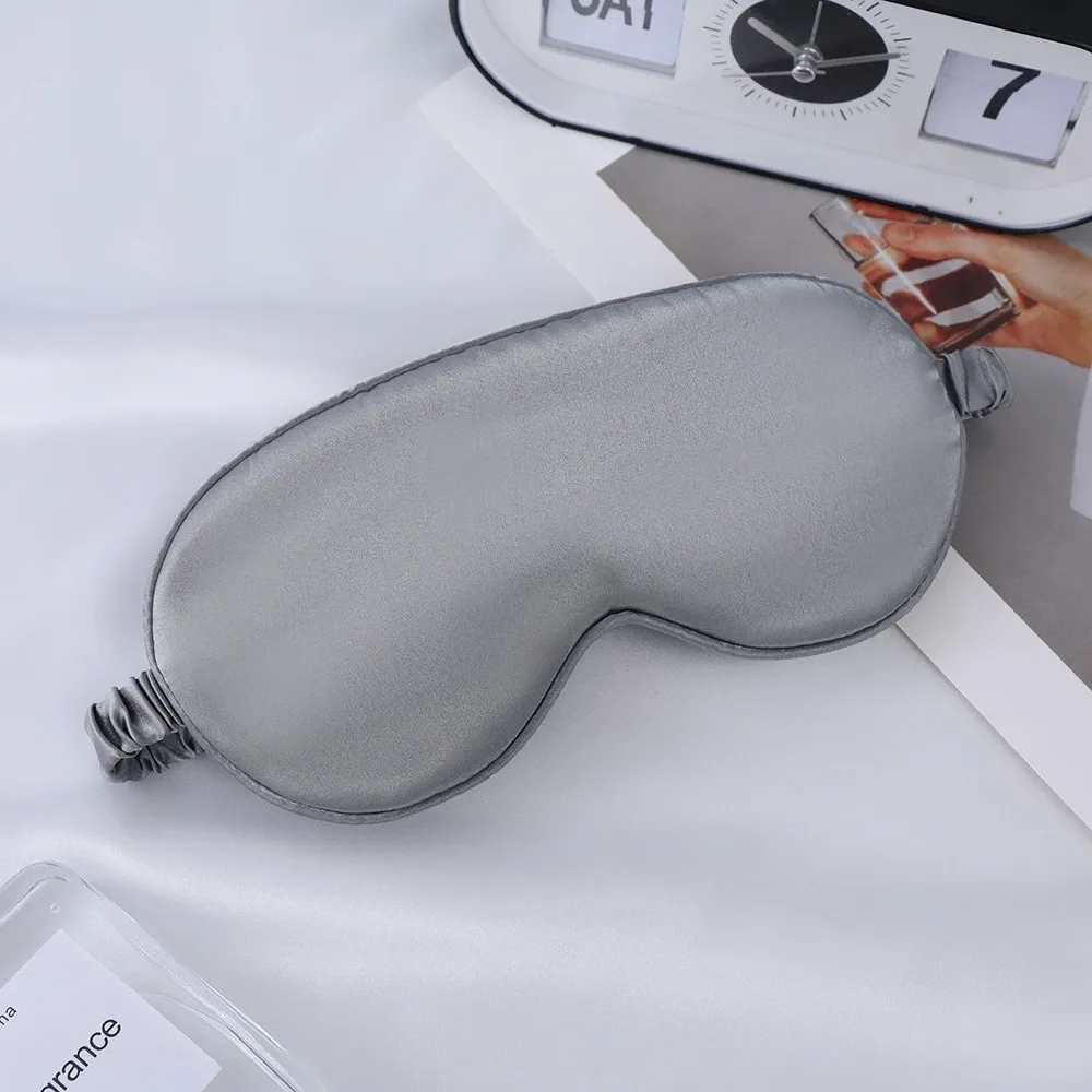 Masque de sommeil en soie douce, 100 % occultant, sans pression sur les yeux, avec sangle réglable, idéal pour le voyage 10