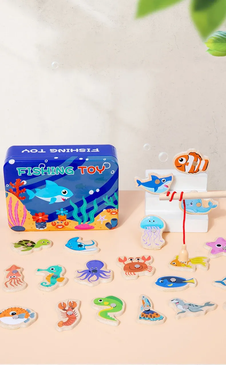 Jeu de pêche Montessori en situation