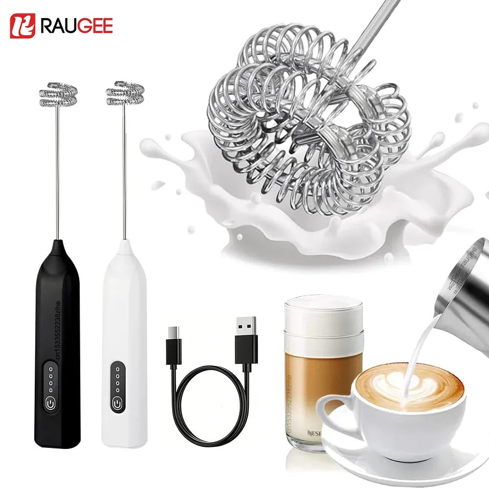Mousseur à lait électrique sans fil rechargeable USB-C, mini fouet pour café