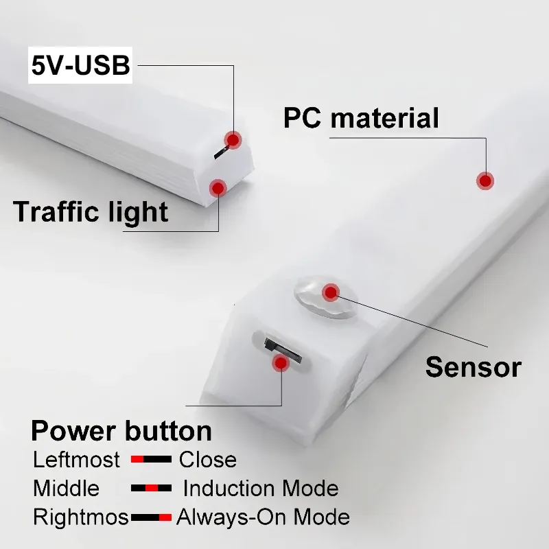 Lampe LED sous-meuble, ambiance nocturne