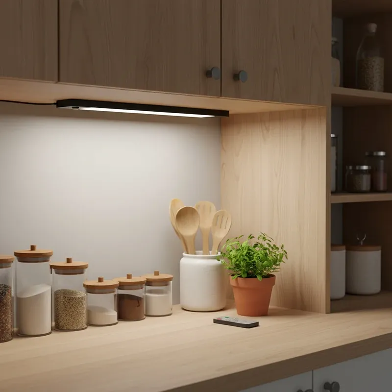 Lampe LED sous-meuble, finition soignée