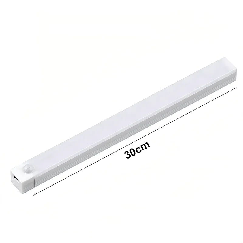 Lampe LED sous-meuble avec détecteur de mouvement, veilleuse rechargeable par USB et fixation magnétique pour chevet, armoire et escalier 15