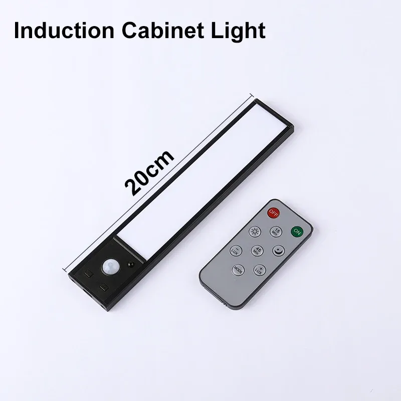 Lampe LED sous-meuble avec détecteur de mouvement, veilleuse rechargeable par USB et fixation magnétique pour chevet, armoire et escalier 14