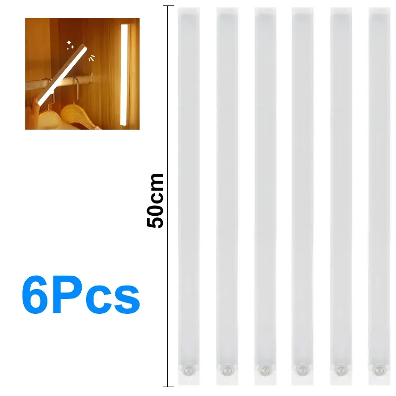 Lampe LED sous-meuble avec détecteur de mouvement, veilleuse rechargeable par USB et fixation magnétique pour chevet, armoire et escalier 12