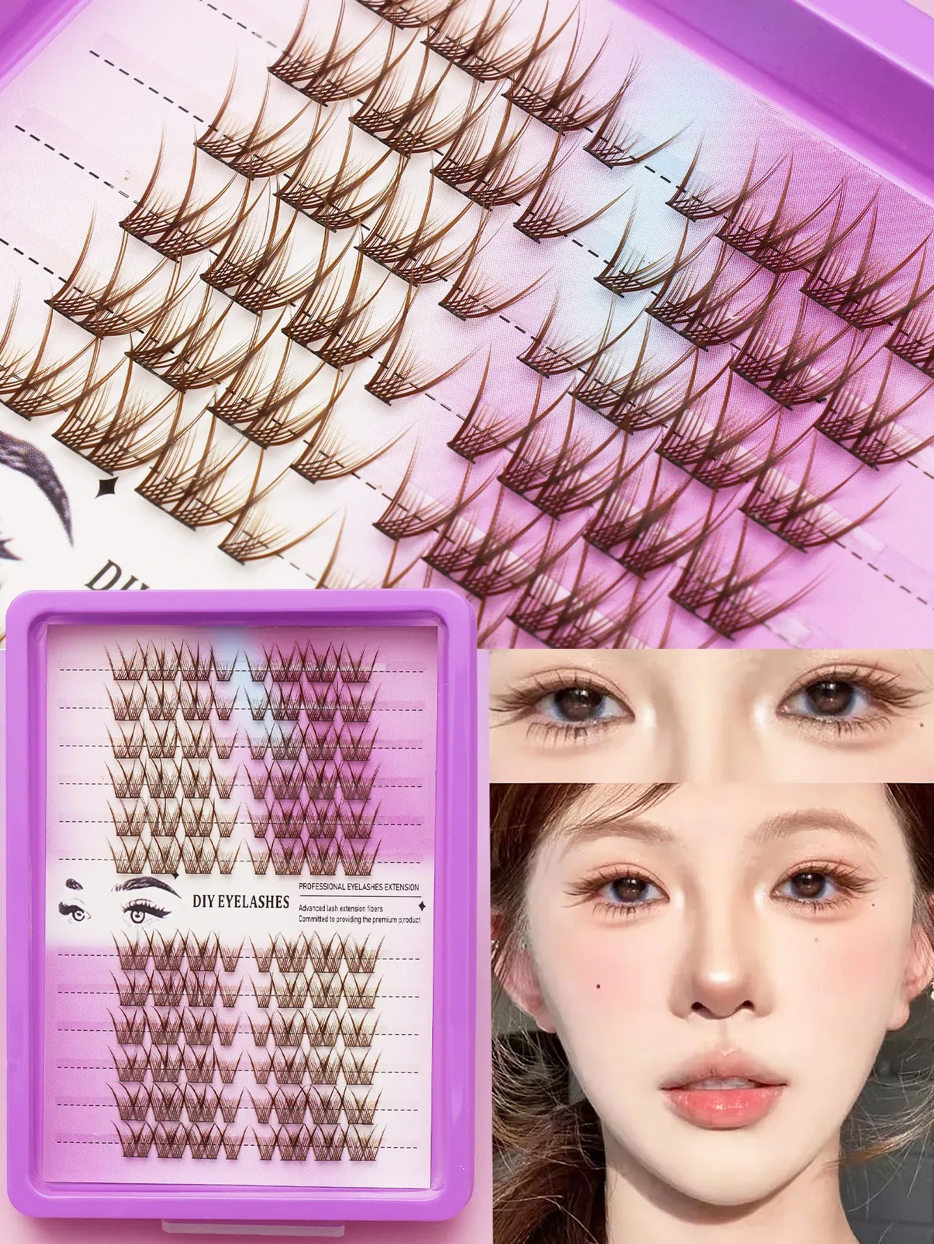Extensions de cils Ayr, vue de profil