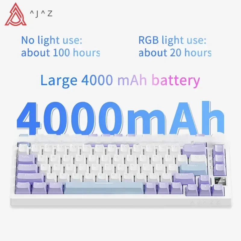 Clavier mécanique AJAZZ AK820 / AK820Pro 75 %, 82 touches, filaire monomode et sans fil Bluetooth, pour PC et ordinateur portable 6