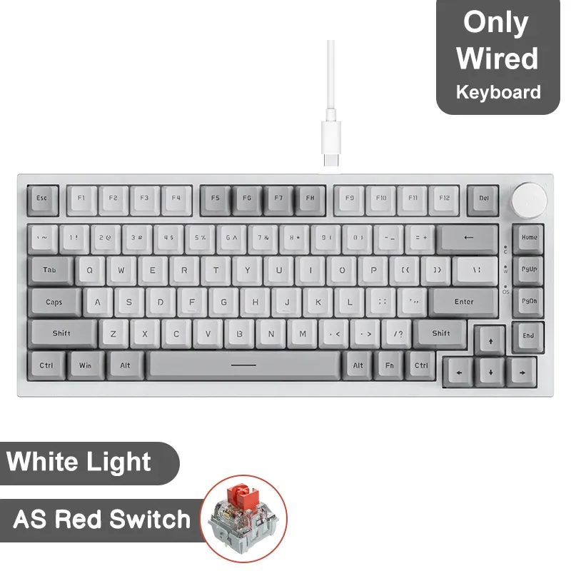 Clavier mécanique AJAZZ AK820 / AK820Pro 75 %, 82 touches, filaire monomode et sans fil Bluetooth, pour PC et ordinateur portable 18