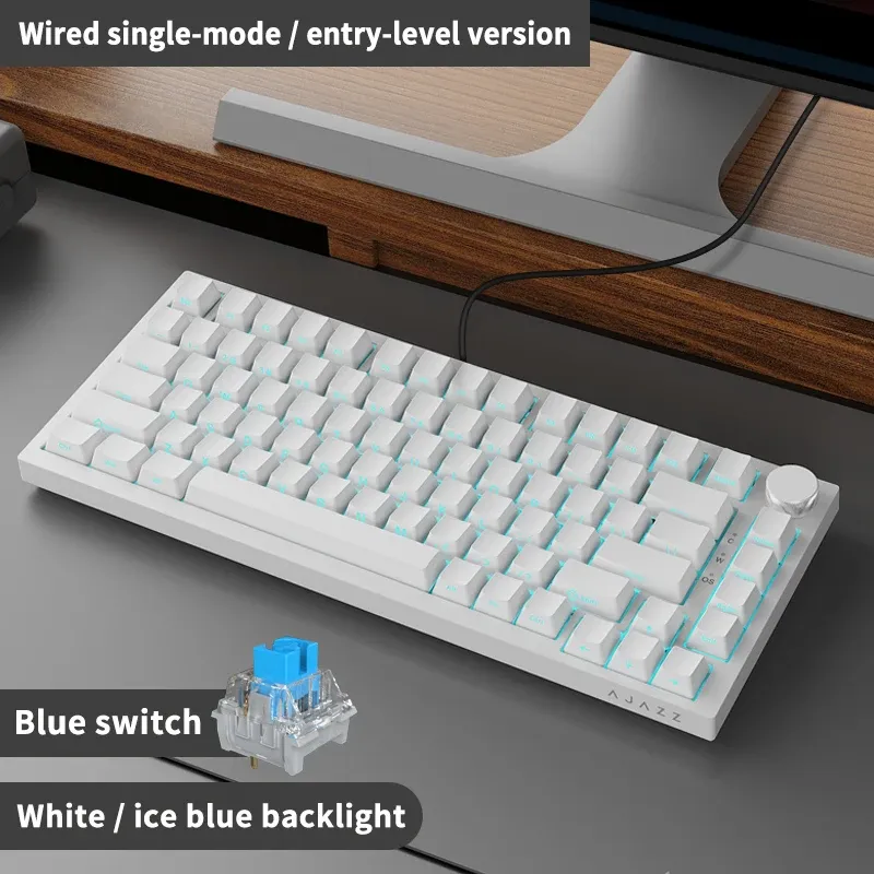 Clavier mécanique AJAZZ AK820 / AK820Pro 75 %, 82 touches, filaire monomode et sans fil Bluetooth, pour PC et ordinateur portable 10