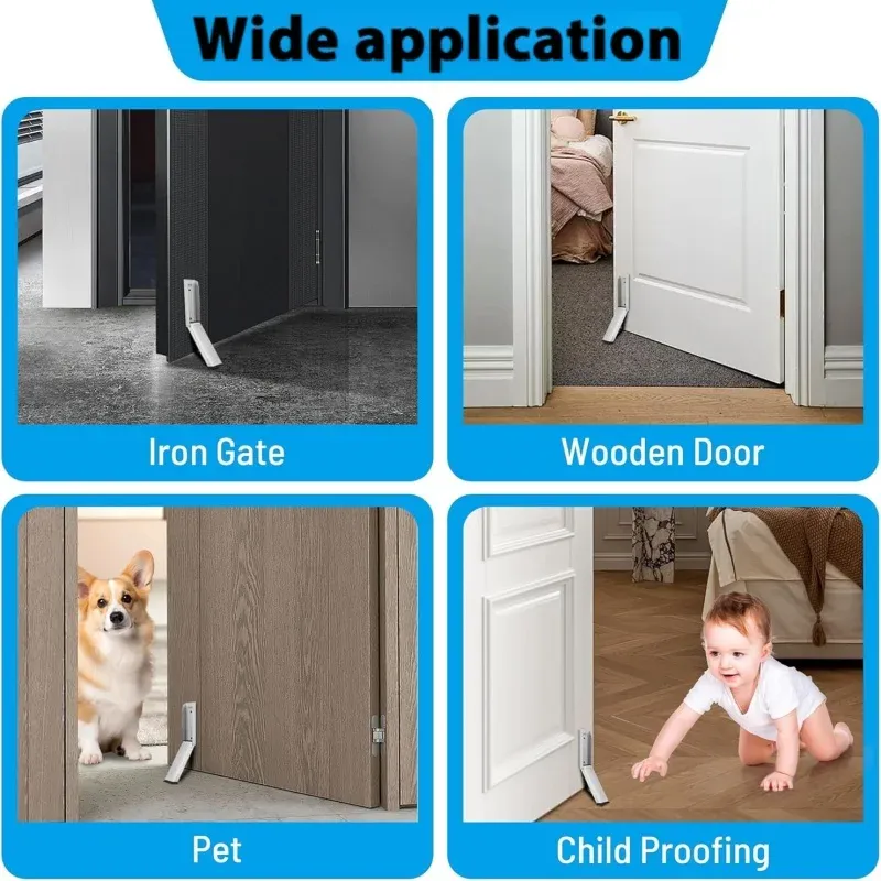 Butoir de porte pliable en acier inoxydable, cadre de vie