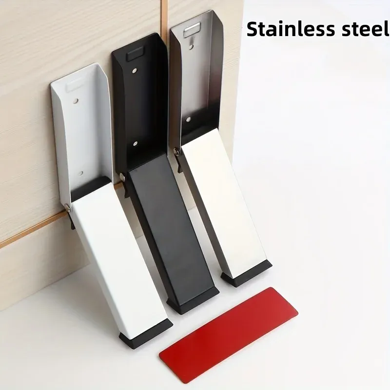 Butoir de porte pliable en acier inoxydable, vue générale