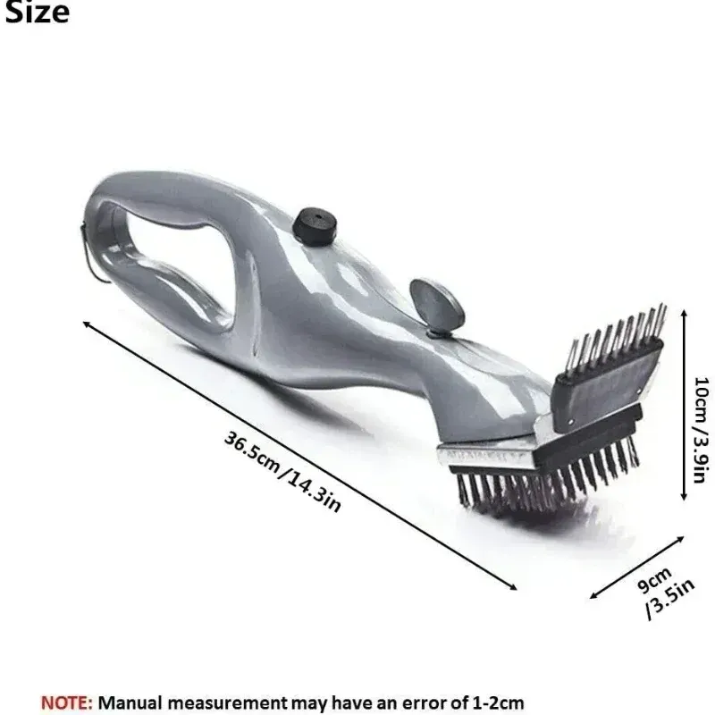Brosse de nettoyage à vapeur pour gril de barbecue avec pulvérisateur d'eau 6