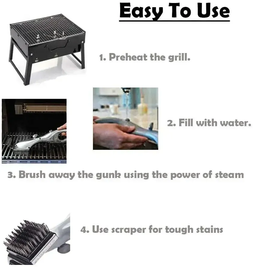 Brosse à grill vapeur, détail du design