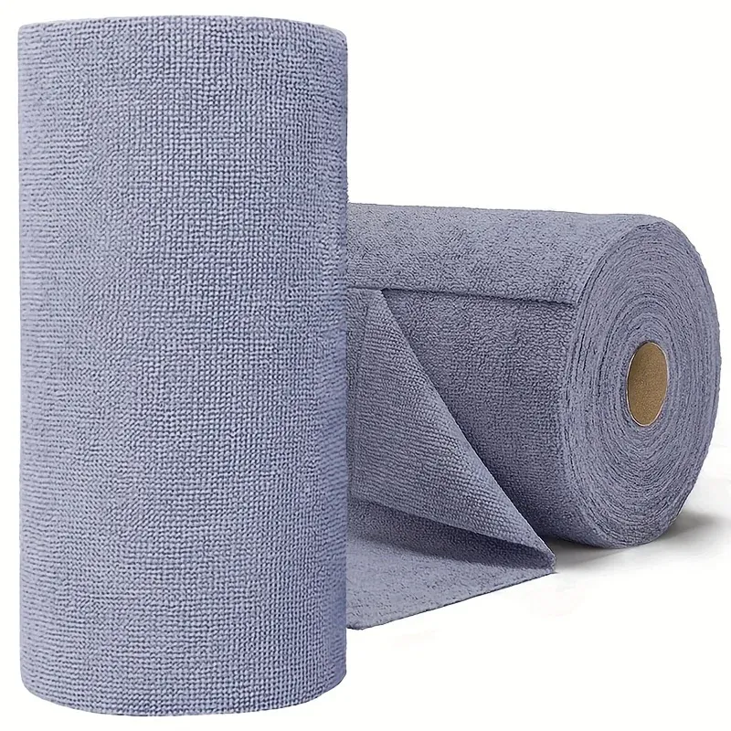 Torchon en microfibre double face multifonctionnel, 20 feuilles par rouleau, idéal pour le nettoyage des ustensiles de cuisine 2