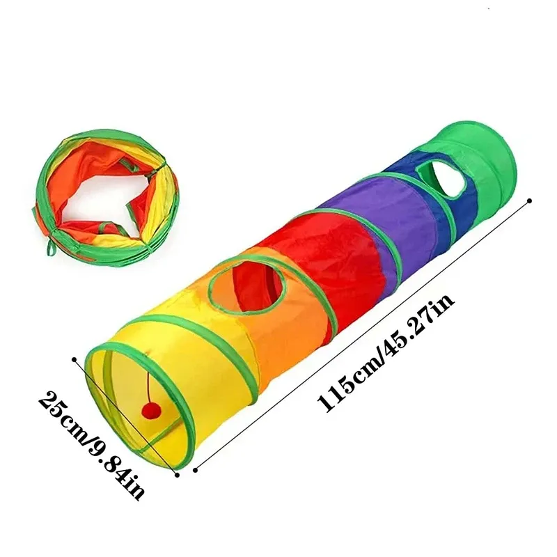 Tunnel pliable pour chat, jouet d'entraînement interactif pour chaton 10