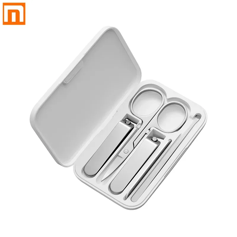 Kit de manucure et pédicure Xiaomi Mijia d'origine, 5 pièces, kit d'hygiène de voyage portable, coupe-ongles en acier inoxydable 4