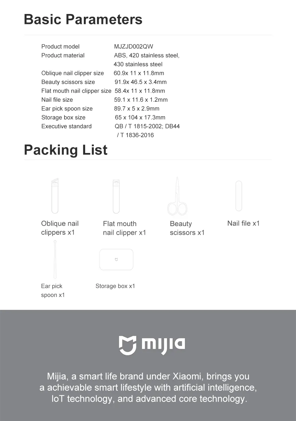 Kit de manucure Mijia en situation