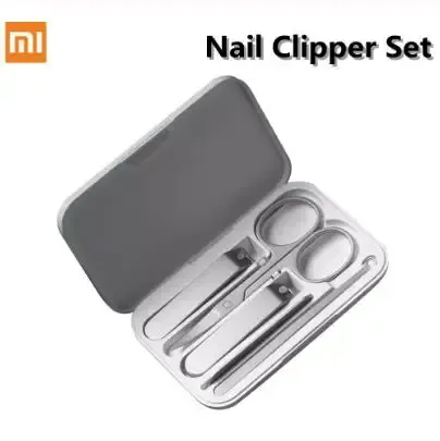 Kit de manucure et pédicure Xiaomi Mijia d'origine, 5 pièces, kit d'hygiène de voyage portable, coupe-ongles en acier inoxydable 7