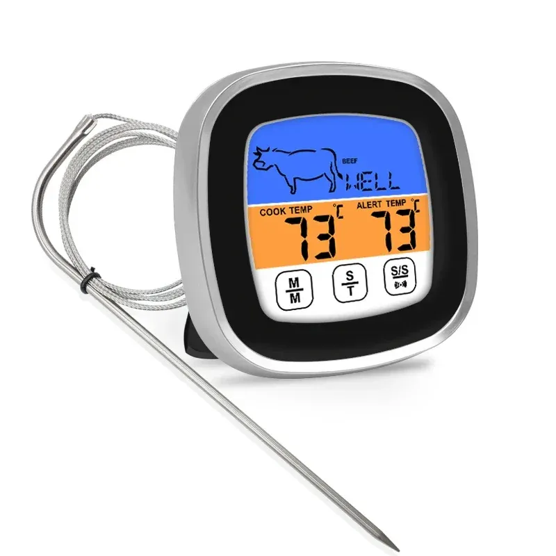 Thermomètre à viande numérique avec écran tactile LCD