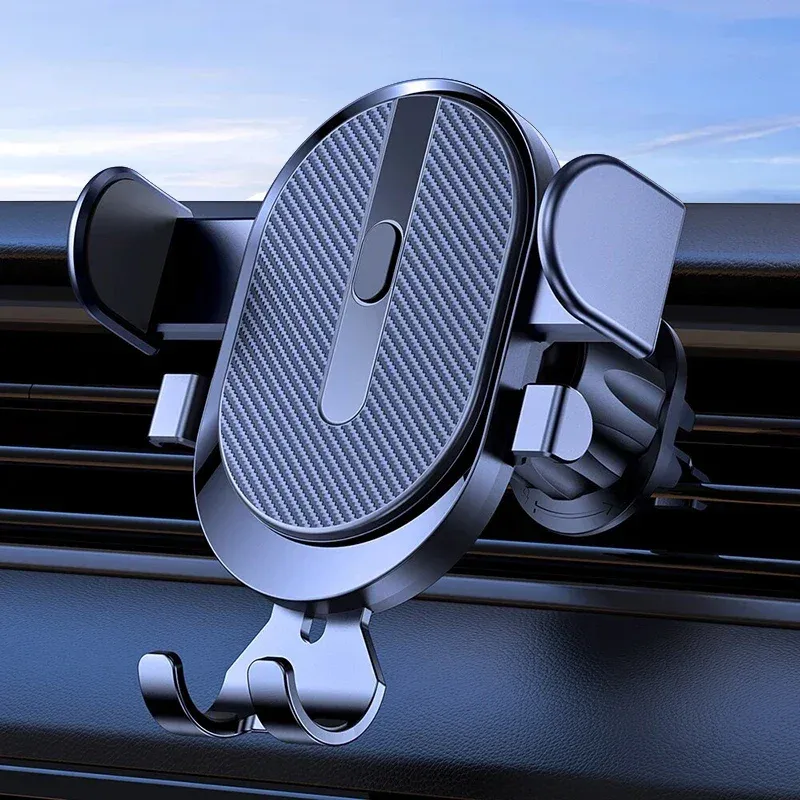 Support de téléphone universel à gravité pour voiture, fixation sur grille d'aération, compatible iPhone, Samsung, Huawei 7