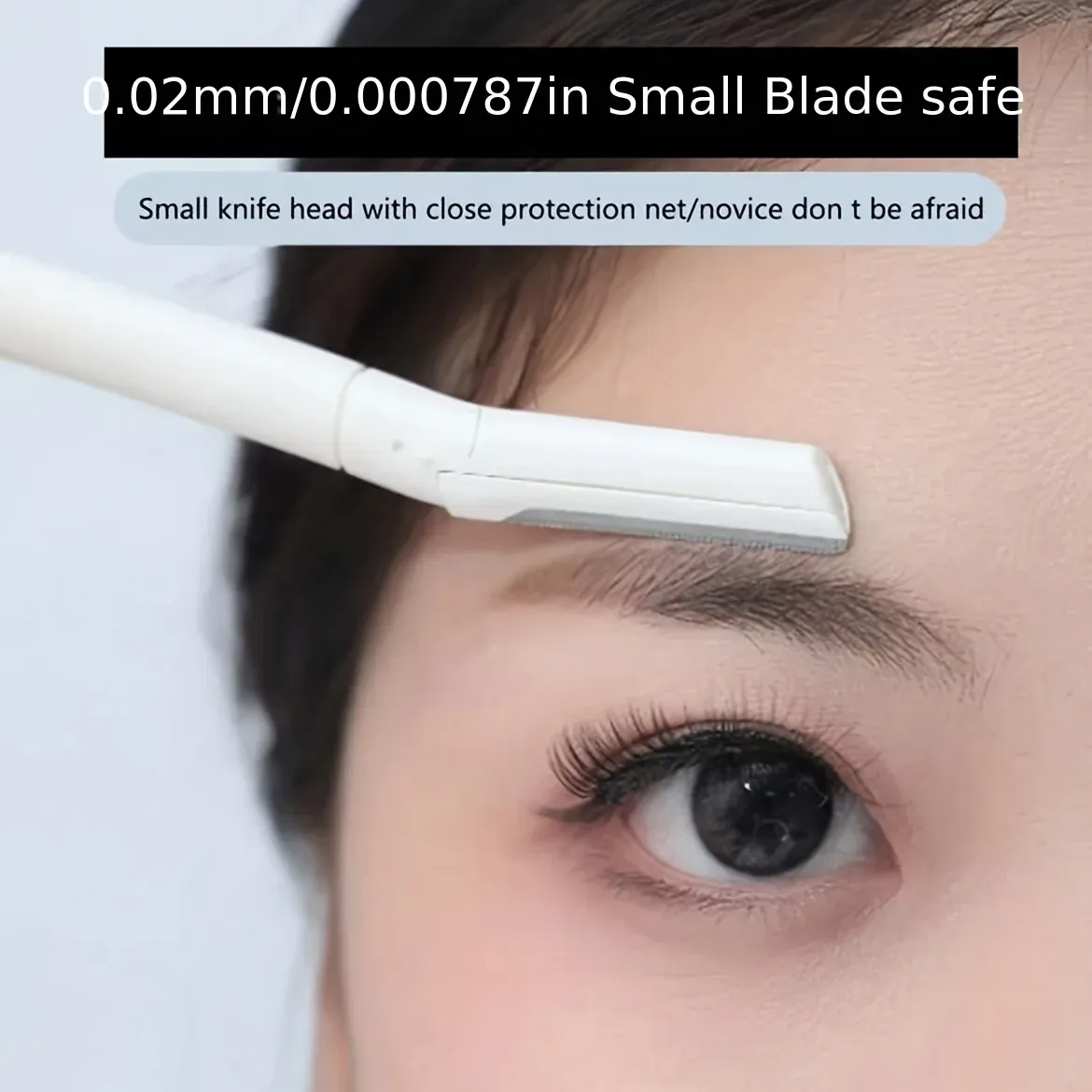 Ensemble tondeuse à sourcils et rasoir de sécurité 4 pièces – Outil de dermaplanage à long manche pour le visage et le corps 4