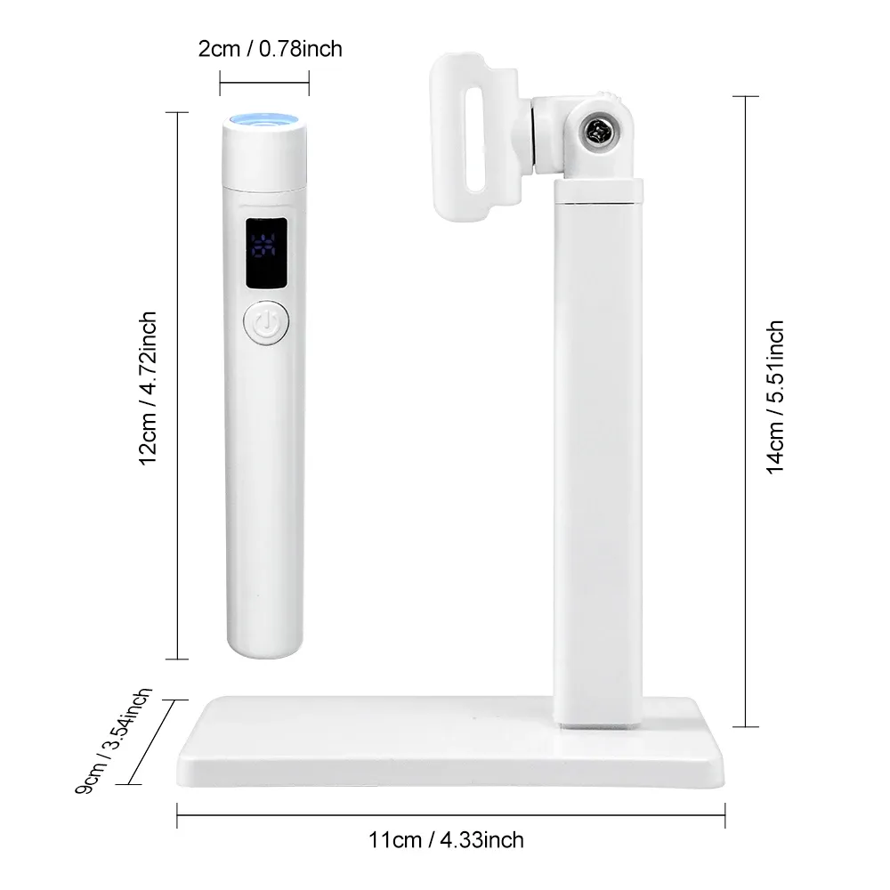 Lampe UV LED professionnelle pour ongles avec écran d'affichage, rechargeable et portable, à support amovible pour Nail Art 6
