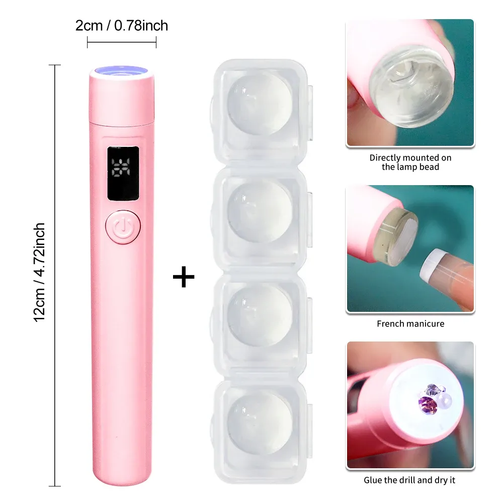 Lampe UV LED professionnelle pour ongles avec écran d'affichage, rechargeable et portable, à support amovible pour Nail Art 7
