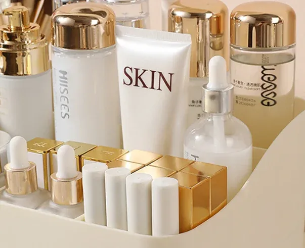Organisateur cosmétique portable, présentation des rangements