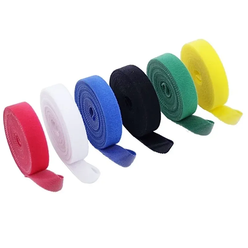 Attaches de câble 1/5 M, crochets adhésifs réutilisables, attaches de paquet, organiseur de sangles en nylon, support à clip automatique, sangles de gestion, attache de fil 5