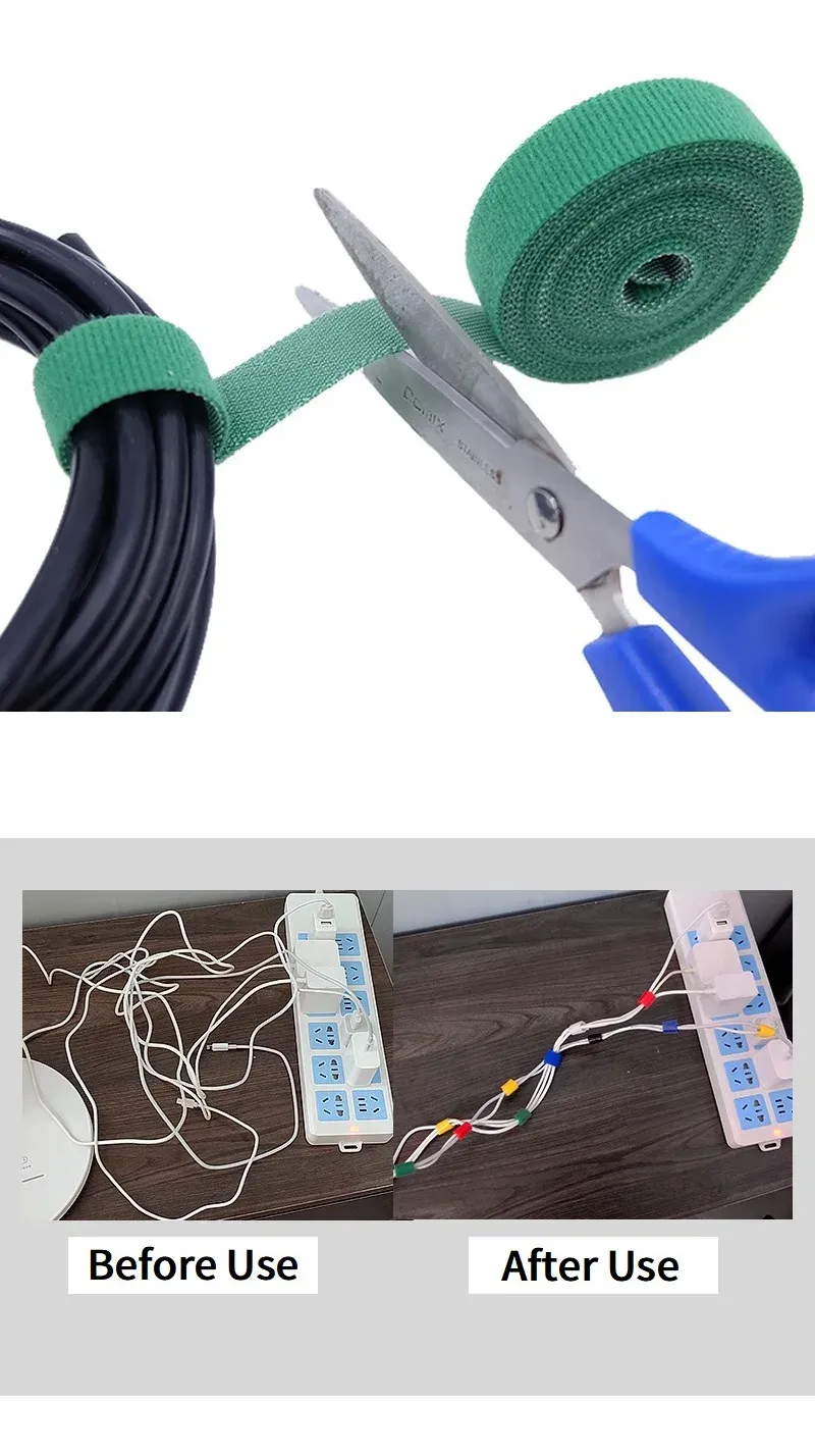 Gros plan sur les attaches de câble en nylon fixées sous un bureau