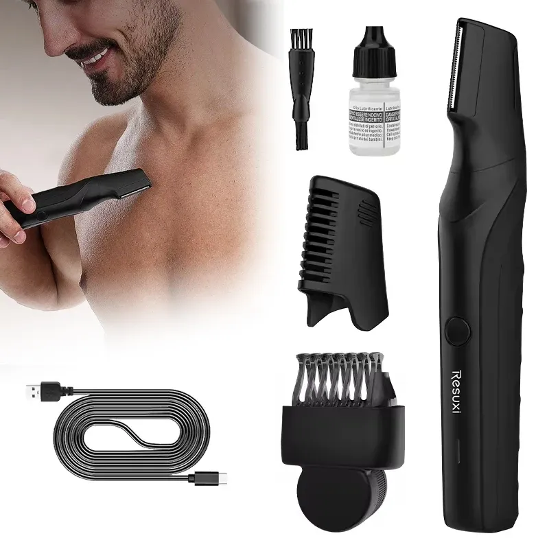 Tondeuse électrique sans fil étanche pour hommes, format portable, pour zones intimes - Image 1