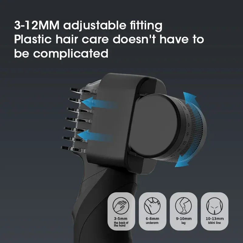 Tondeuse électrique sans fil étanche pour hommes, format portable, pour zones intimes 4