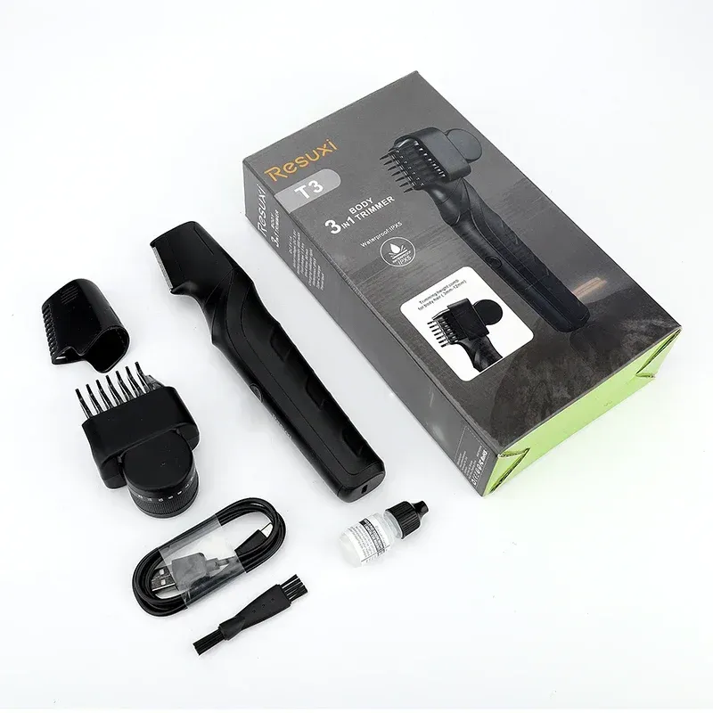 Tondeuse électrique sans fil étanche pour hommes, format portable, pour zones intimes 7