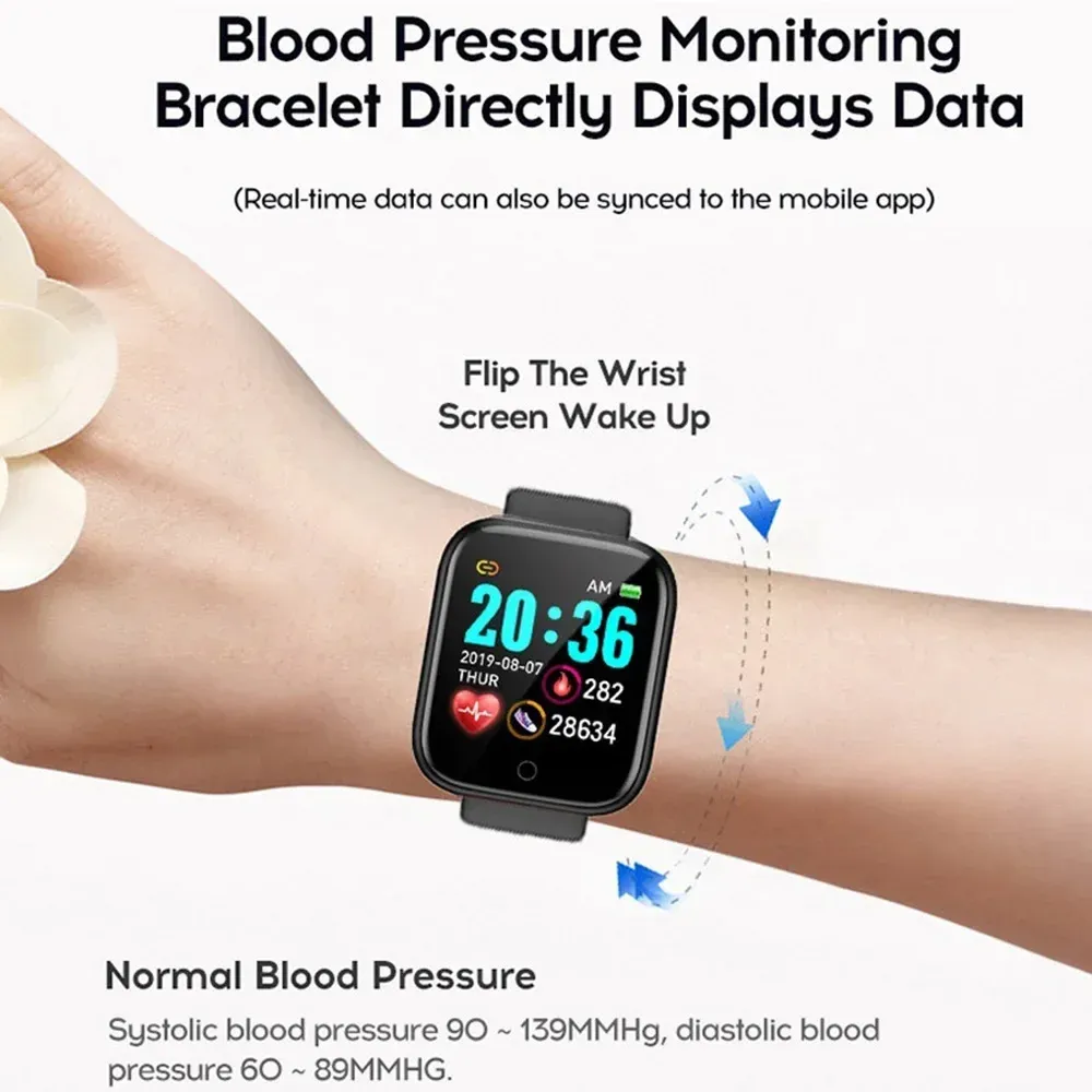 Montre connectée Bluetooth unisexe avec lecteur de musique, suivi d'activité et moniteur de sommeil 4