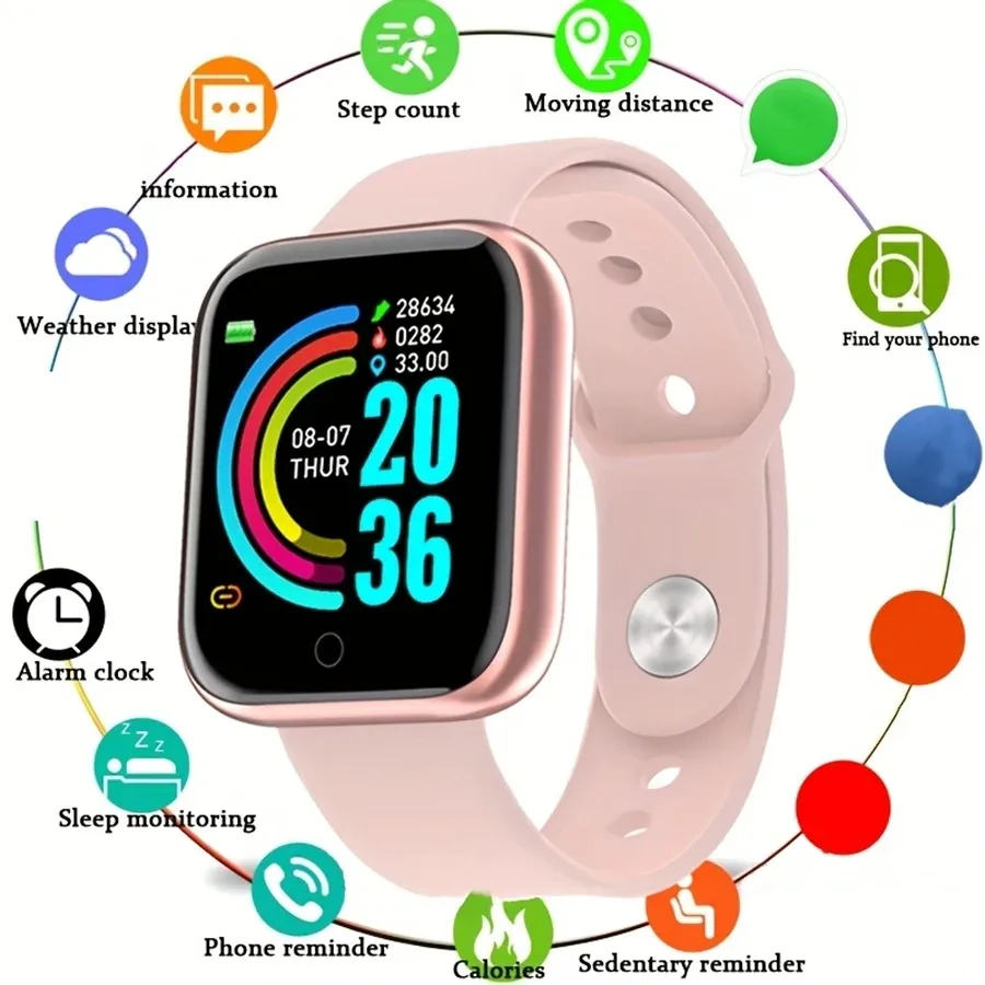 Montre connectée Bluetooth unisexe avec lecteur de musique, suivi d'activité et moniteur de sommeil 9